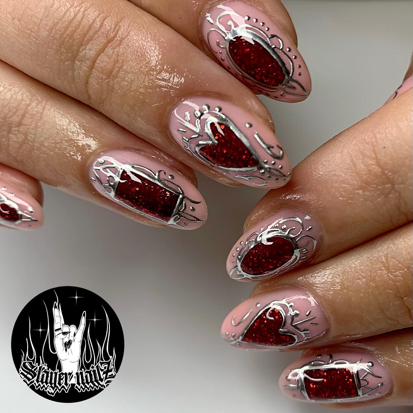 Red Tones / Oval Nails / Press on Nails / Nail Designs / Fake Nails / Glue  on Nails / Stick on Nails / Nails With Designs - Etsy Denmark